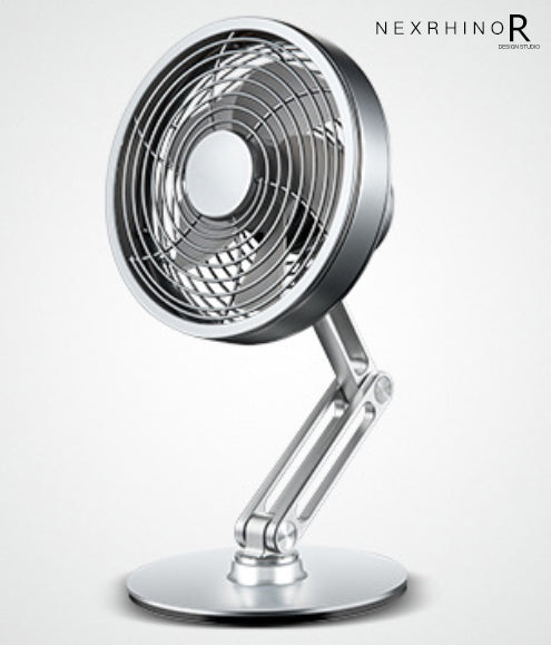 NexRhino AxisAir Extendable Metal Desk Fan Precision-Crafted Cooling with Modern Flexibility