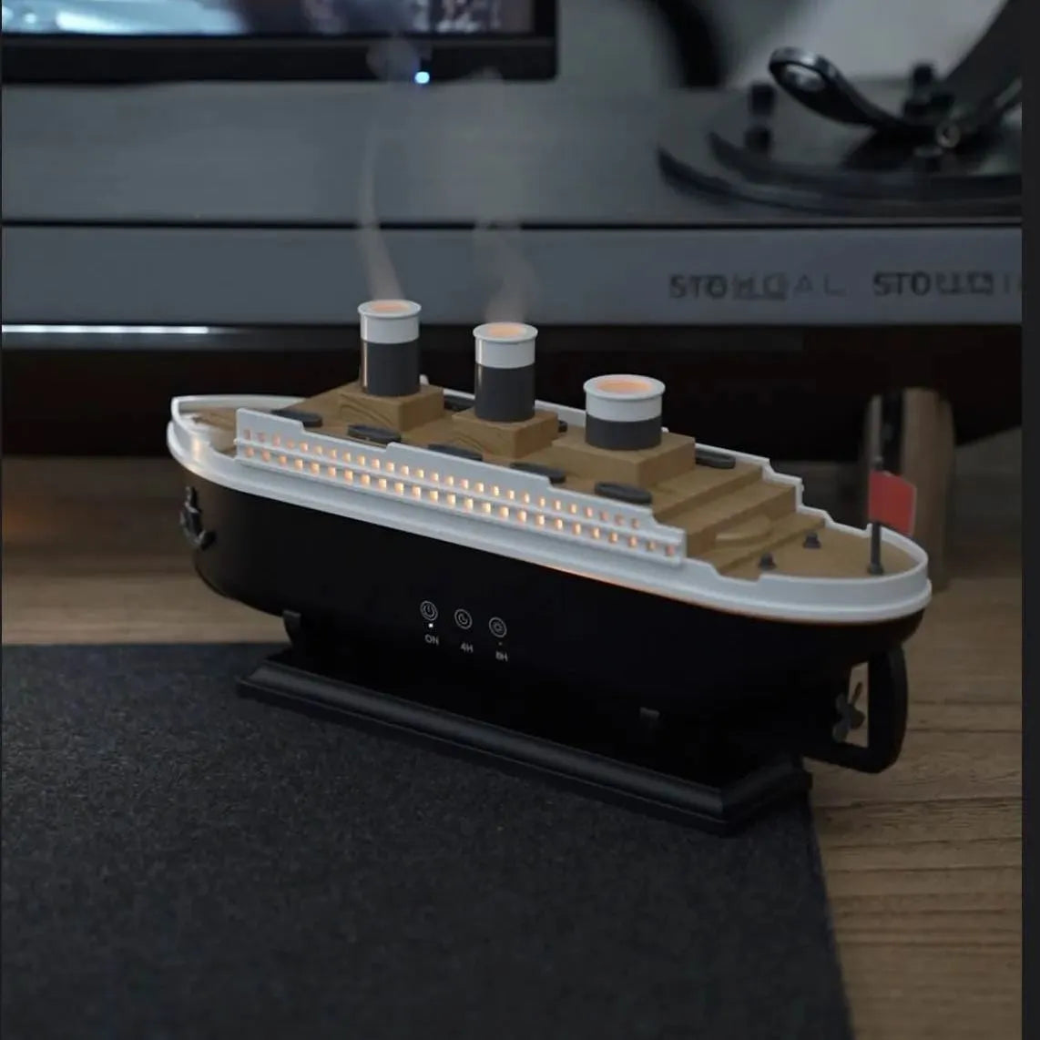 NexRhino LED Jellyfish Ship Diffuser – Relaxing Desktop Decoration & Air Freshener