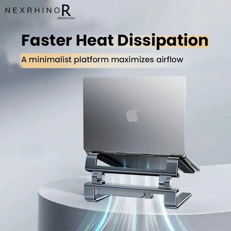 NexRhino Aluminum Alloy Anti-Slip Cooling Foldable Stand for Laptops and iPad
