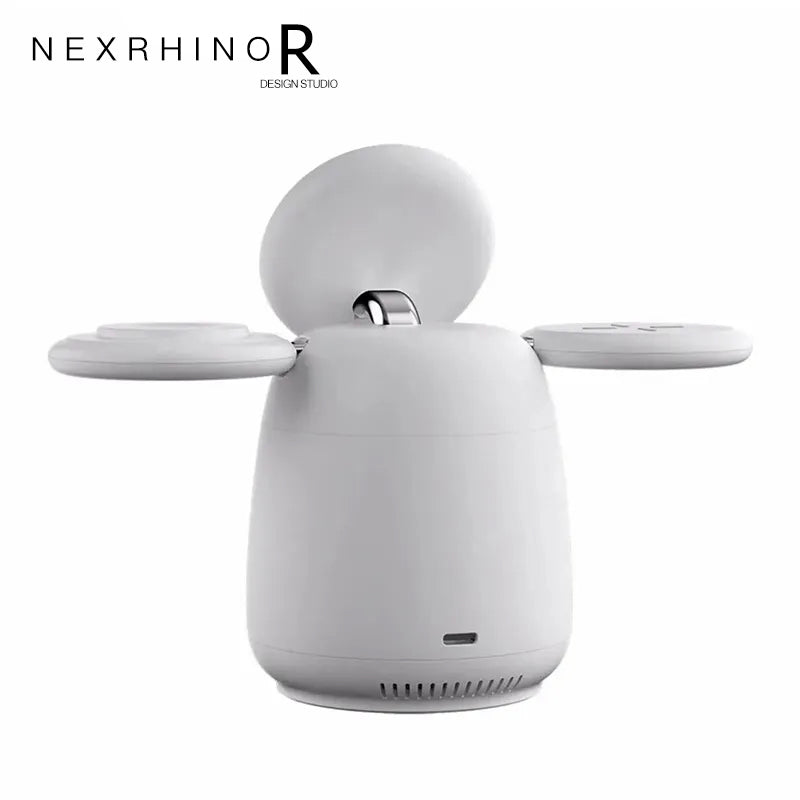 NexRhino  Supports Qi2 protocol White Pigeon for Apple 12-15 Series iPhone iWatch AirPods Headset 3-in-1 Magnetic Wireless Charger