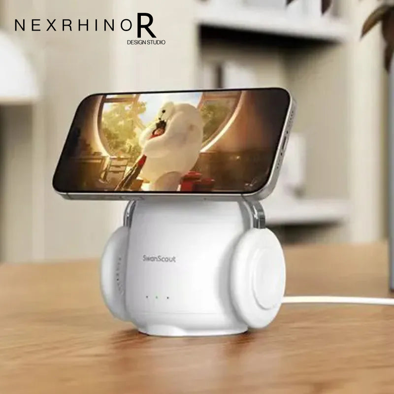 NexRhino  Supports Qi2 protocol White Pigeon for Apple 12-15 Series iPhone iWatch AirPods Headset 3-in-1 Magnetic Wireless Charger