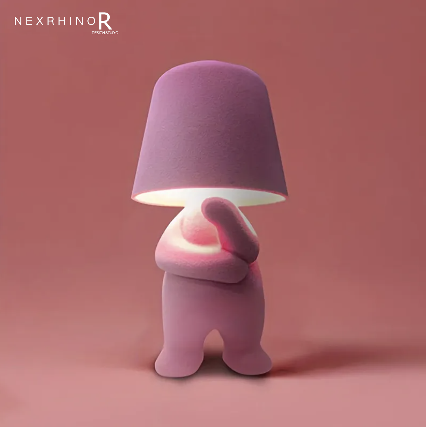NexRhino LED Creative Table Lamp for Living Room, Bedroom, and Bedside – Charging Function,Cute Doll Design Table Lamp ,Stylish Decorative Ambient Lighting