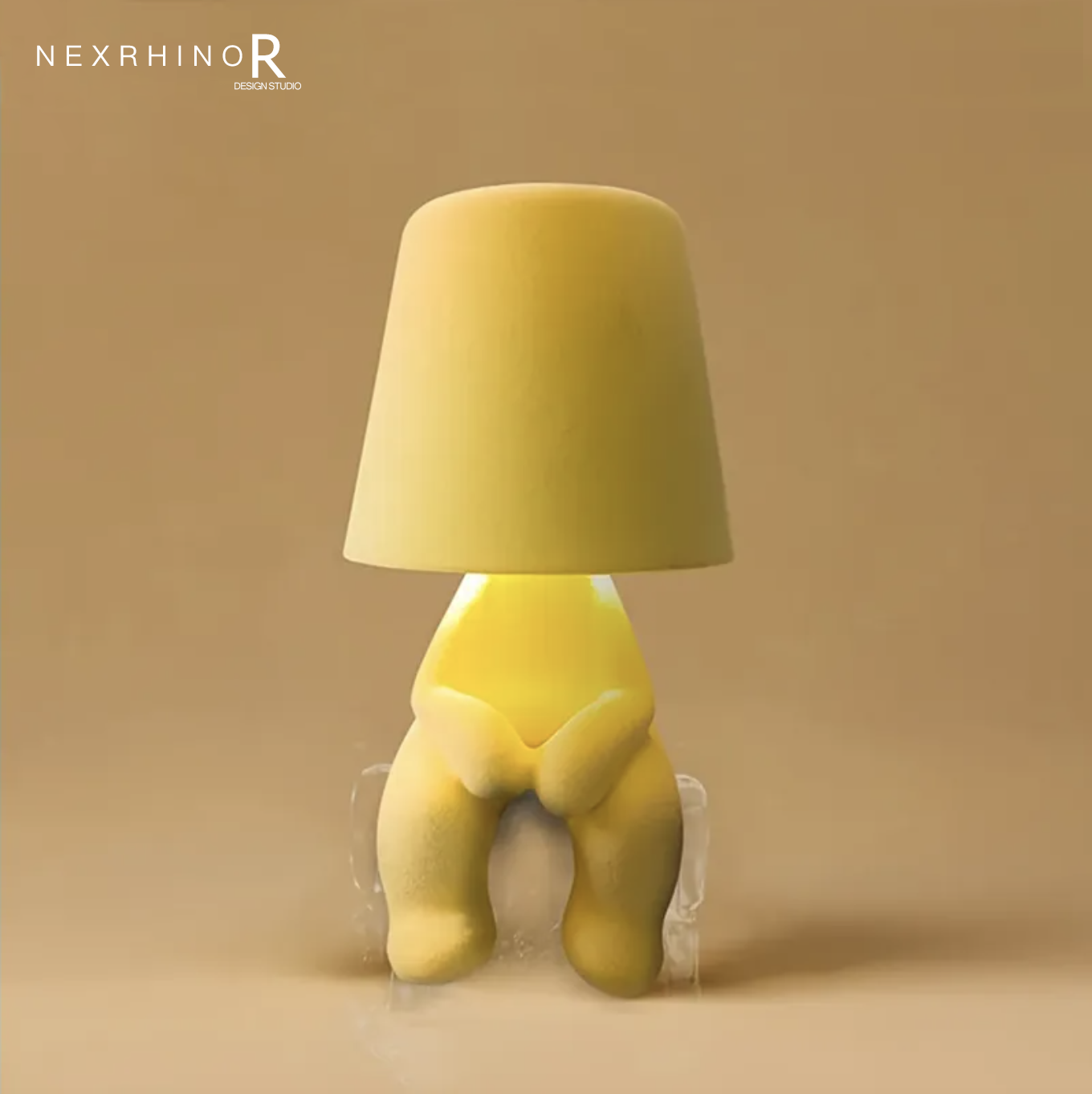 NexRhino LED Creative Table Lamp for Living Room, Bedroom, and Bedside – Charging Function,Cute Doll Design Table Lamp ,Stylish Decorative Ambient Lighting