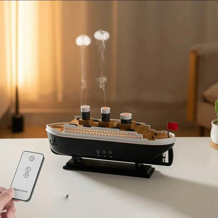 NexRhino LED Jellyfish Ship Diffuser – Relaxing Desktop Decoration & Air Freshener