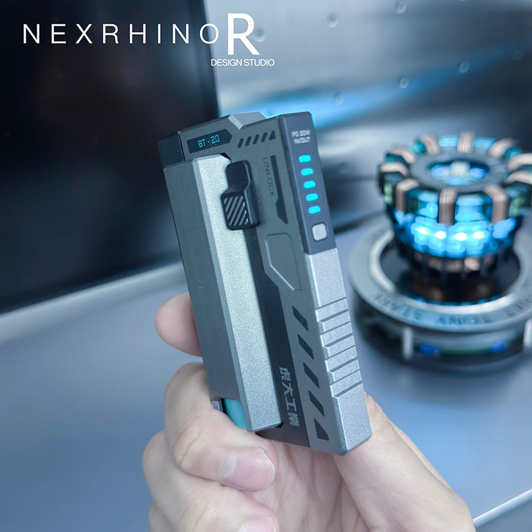 NexRhino Tactical Military-Style Power Bank with Replaceable Battery Core – Rugged War Game Design for Outdoor & Survival Use