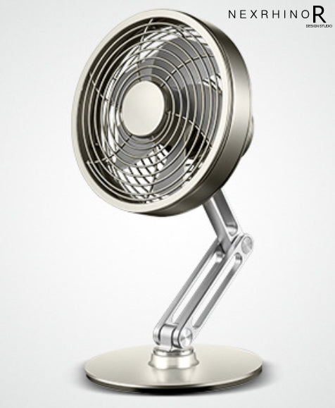 NexRhino AxisAir Extendable Metal Desk Fan Precision-Crafted Cooling with Modern Flexibility
