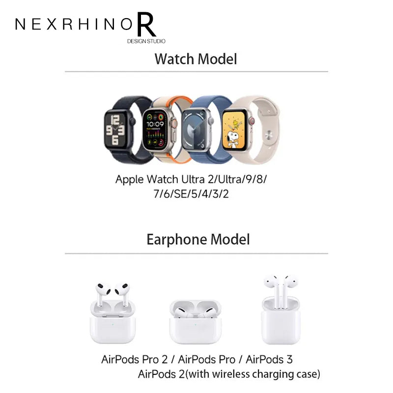 NexRhino  Supports Qi2 protocol White Pigeon for Apple 12-15 Series iPhone iWatch AirPods Headset 3-in-1 Magnetic Wireless Charger